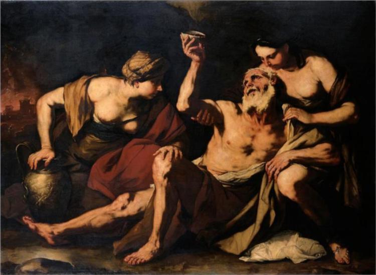 Lot and His Daughters, 1665 - Luca Giordano