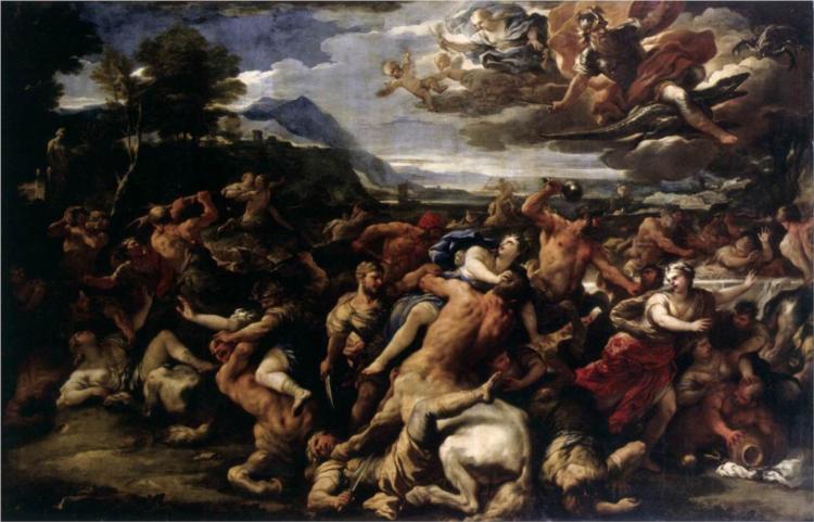 The Battle between Lapiths and Centaurs, 1688 - Luca Giordano