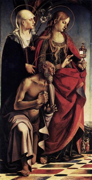 St. Augustine Altarpiece (left wing), 1498 - Лука Синьореллі
