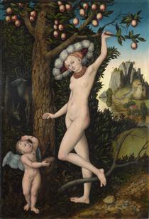 Vénus et Cupidon - Lucas Cranach l'Ancien
