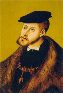 Portrait de l'empereur Charles V. - Lucas Cranach l'Ancien