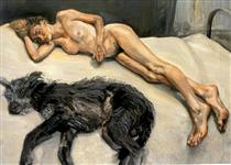 Annabel and Rattler - Lucian Freud