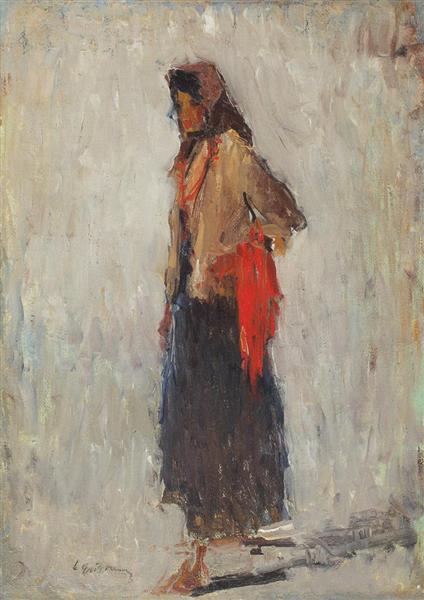 Peasant Woman With Red Beads - Lucian Grigorescu