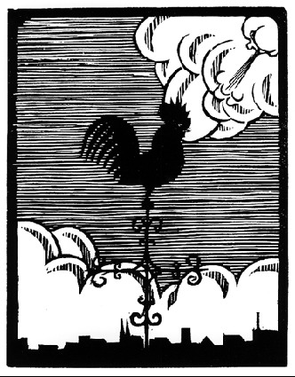 Flor de Pascua - The Weathercock, 1921 - Maurits Cornelis Escher