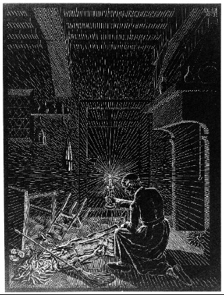 Схоластика (Страшний сон), 1931 - Мауріц Корнеліс Ешер