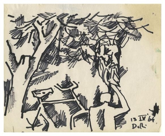 Drawing, 1964 - Макбул Фида Хусейн