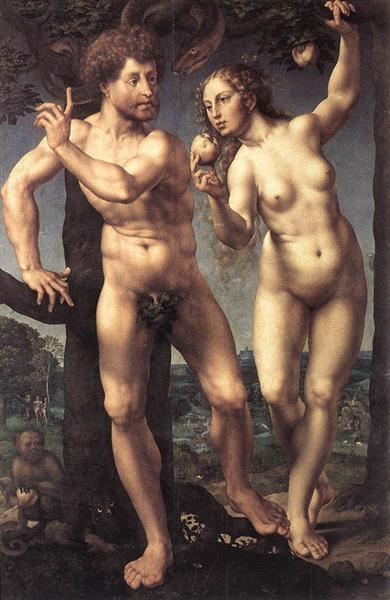 Adam and Eve in Paradise, c.1527 - Мабюз