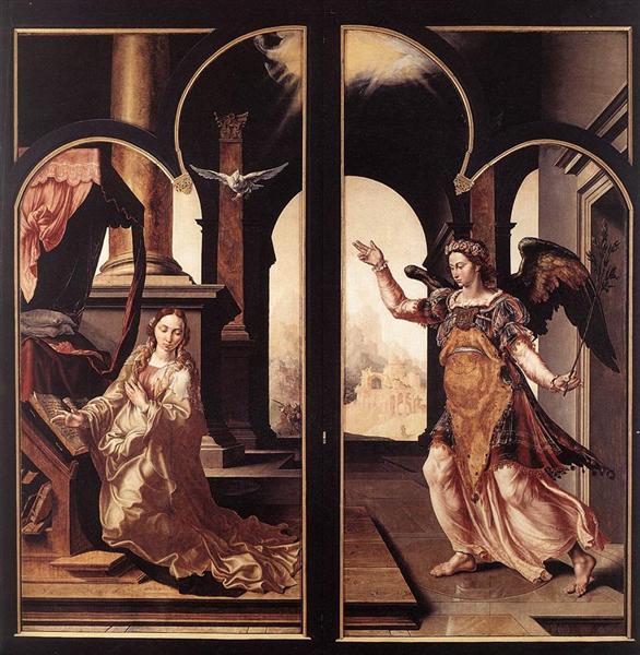 Annunciation, 1546 - Мартен ван Хемскерк