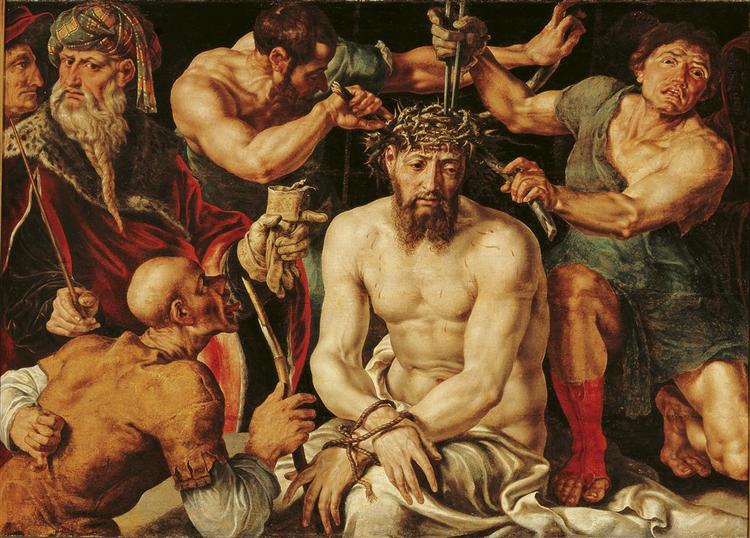 Christ crowned with thorns, c.1550 - Мартен ван Хемскерк