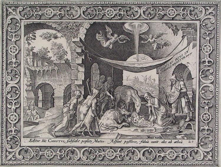 The Adoration of the Shepherds, 1569 - Мартен ван Гемскерк