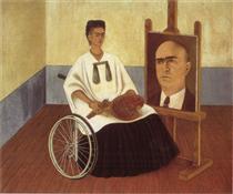 Self-Portrait with the Portrait of Doctor Farill - Frida Kahlo