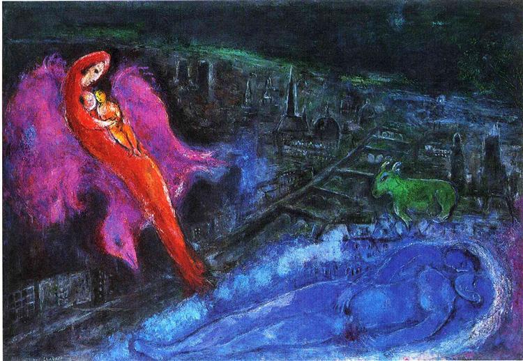 Bridges over the Seine, 1954 - Marc Chagall