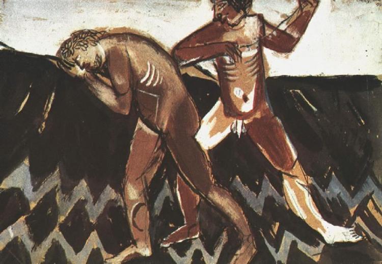 Каин и Авель, 1911 - Марк Шагал