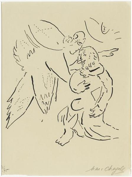 Isaiah under divine inspiration, 1956 - Marc Chagall