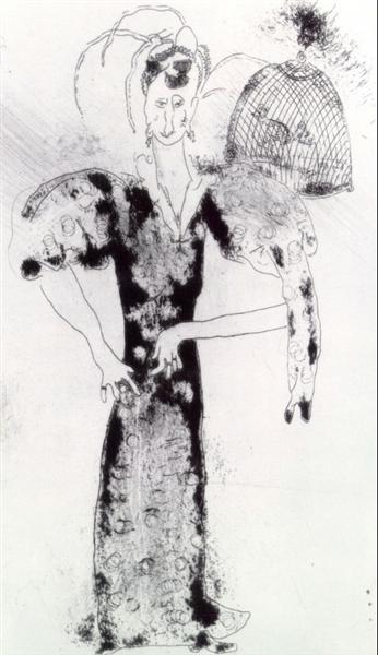 Madame Sobakevitch, c.1923 - Марк Шагал