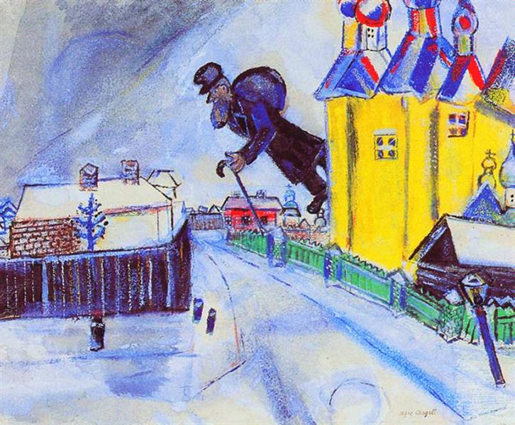 Over Vitebesk, 1914 - Marc Chagall