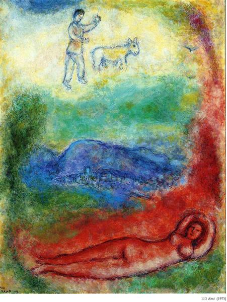 Rest, 1975 - Marc Chagall