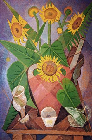 Cubist Sunflowers - Marija Bronislawowna Worobjowa-Stebelskaja