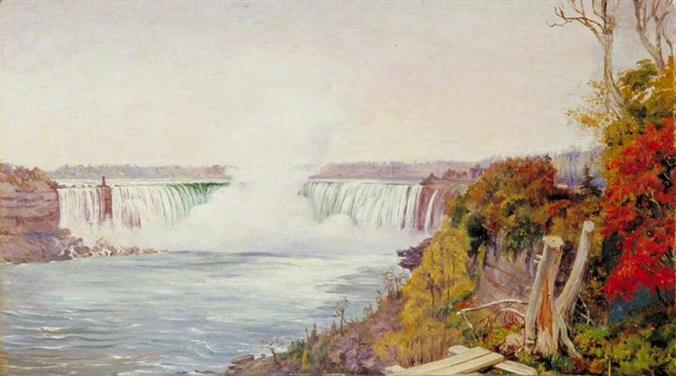View of Both Falls of Niagara, 1871 - Марианна Норт