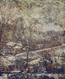Landscape in wintertime - Marie Bracquemond