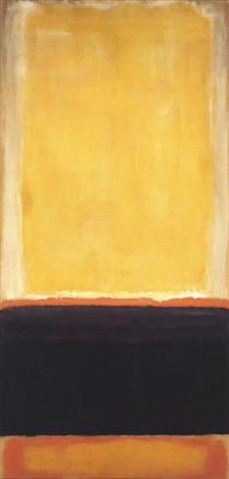 Yellow, Charcoal, Brown - Mark Rothko