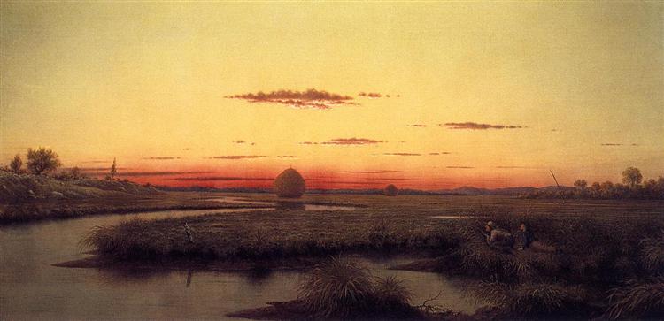 Duck Hunters in a Twilight Marsh, 1866 - Martin Johnson Heade