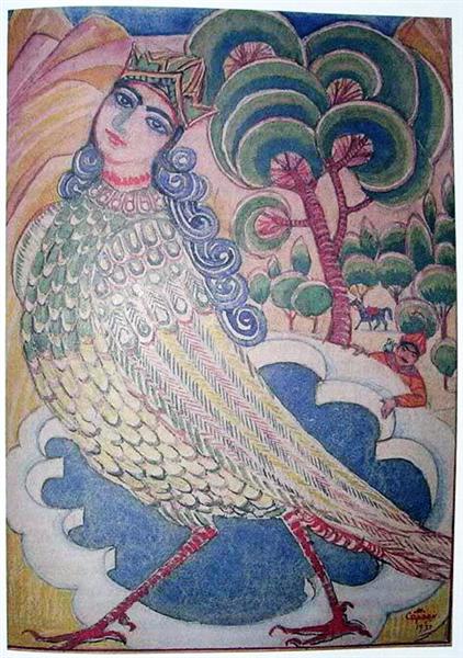 Illustration to 'Armenian folk tales', 1937 - 马尔季罗斯·萨良