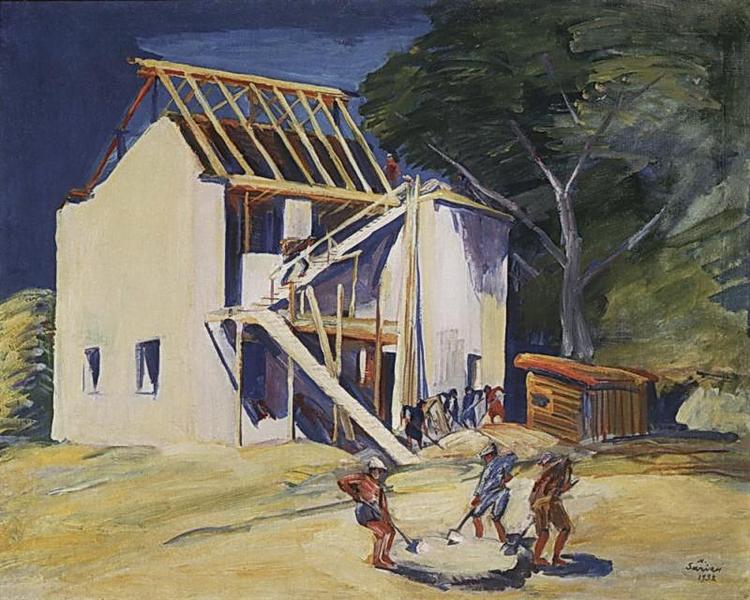 My house is erected, 1932 - Martiros Sarian