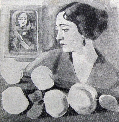 Portrait of artist's wife - 马尔季罗斯·萨良