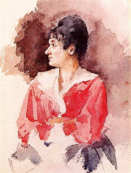 Profile of an Italian Woman, c.1873 - Mary Cassatt