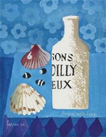 Still life with bottle and shells - Mary Fedden