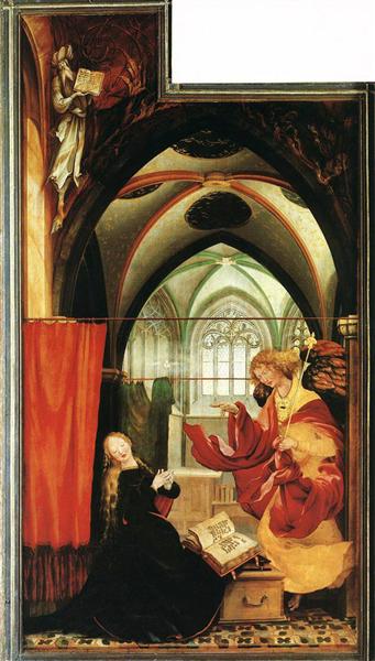 The Annunciation (left wing of the Isenheim Altar), c.1515 - Matthias Grünewald