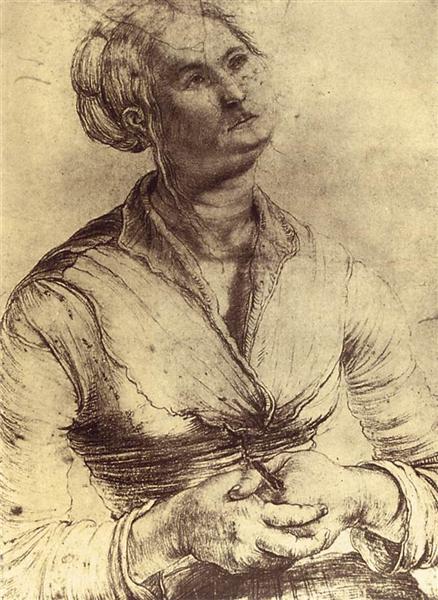 Woman Looking Up, 1512 - 1514 - Matthias Grünewald
