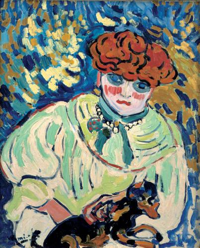 Woman With a Dog, 1906 - Морис де Вламинк