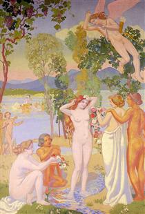 Cupid in Flight is Struck by the Beauty of Psyche - Maurice Denis
