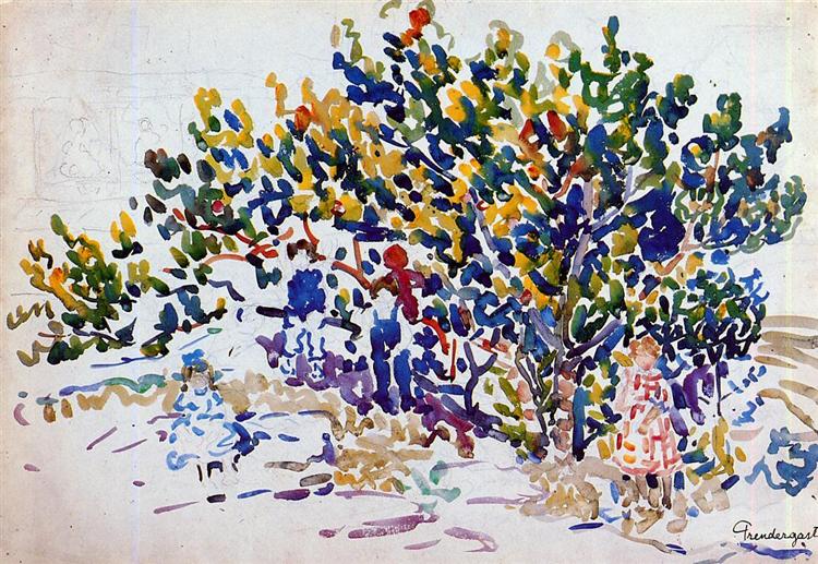 Children in the Tree, c.1910 - c.1911 - Моріс Прендергаст
