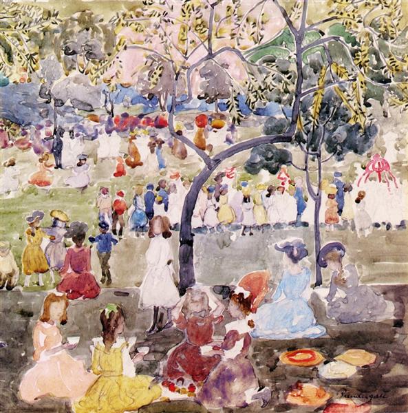 In the Park, c.1900 - c.1903 - Maurice Prendergast