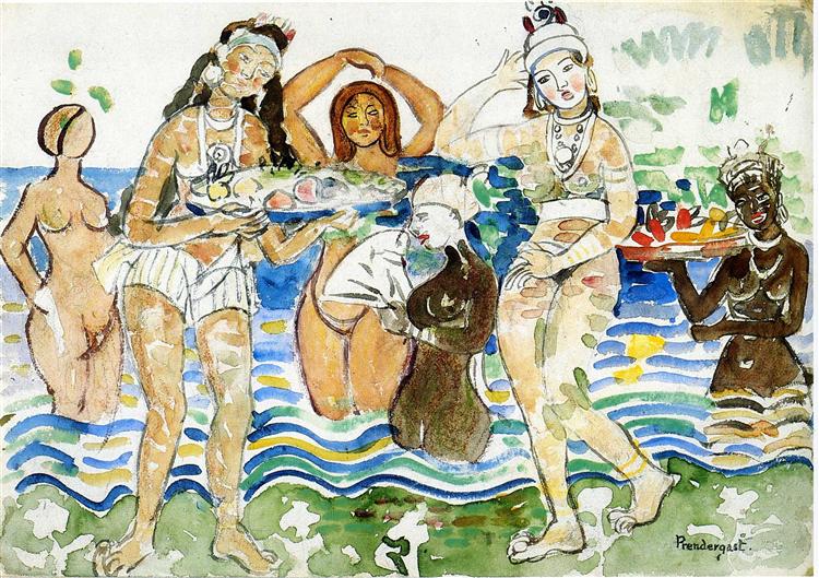 Sea Maidens, c.1910 - c.1913 - Морис Прендергаст