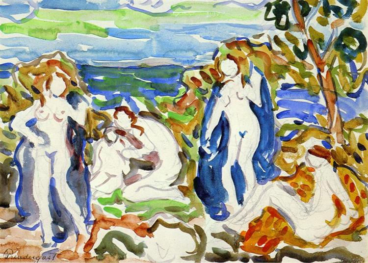 The Bathers, c.1912 - c.1915 - Морис Прендергаст