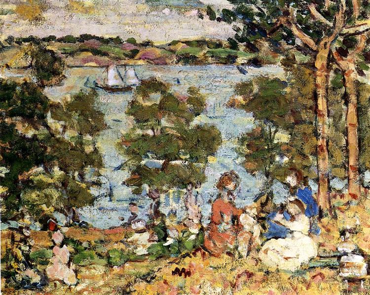 The Inlet, c.1910 - c.1913 - Maurice Prendergast - WikiArt.org