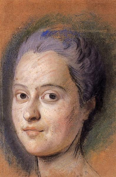 Preparation to the portrait of the Dauphine Marie Josephe of Saxony - Quentin de La Tour