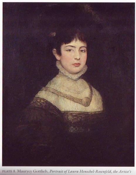 Portrait of Laura Henschel-Rosenfeld, 1877 - Маврикій Готтліб