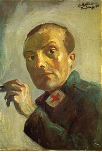 max beckmann self portrait with red scarf