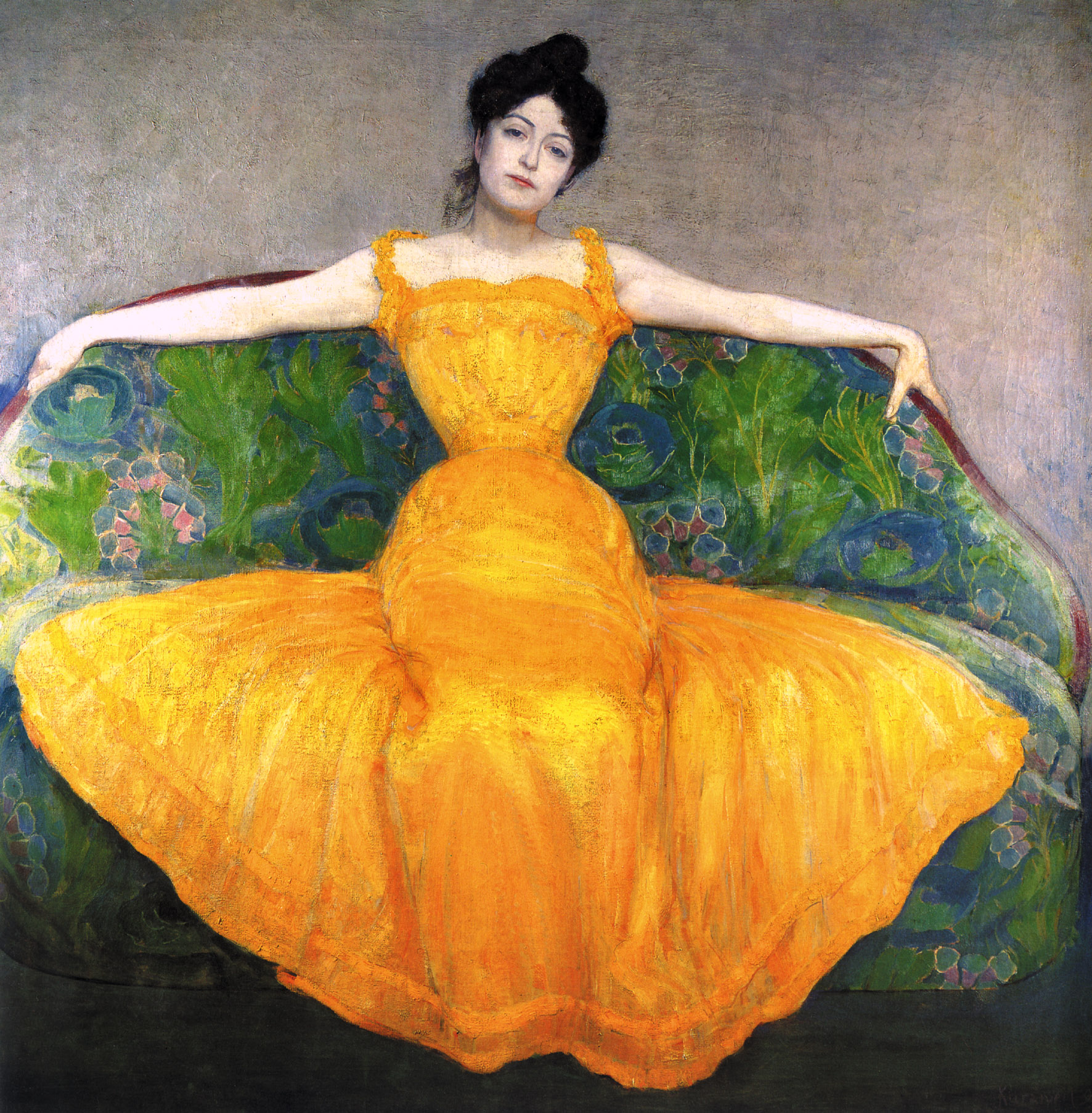 Lady in Yellow Dress, 1899 - Max Kurzweil - WikiArt.org