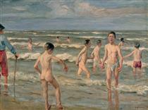 Bathing boys - Max Liebermann