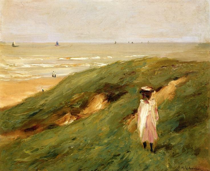 Dune near Nordwijk with Child, 1906 - 马克思·利伯曼