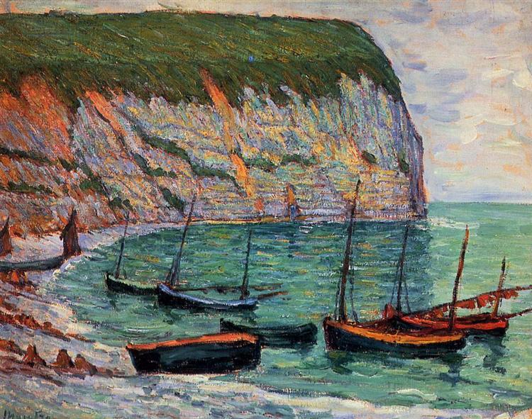 Fishing Boats on the Shore - Maxime Maufra