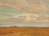 Prairie, Sand Hill Camp, May 1921 - Maynard Dixon