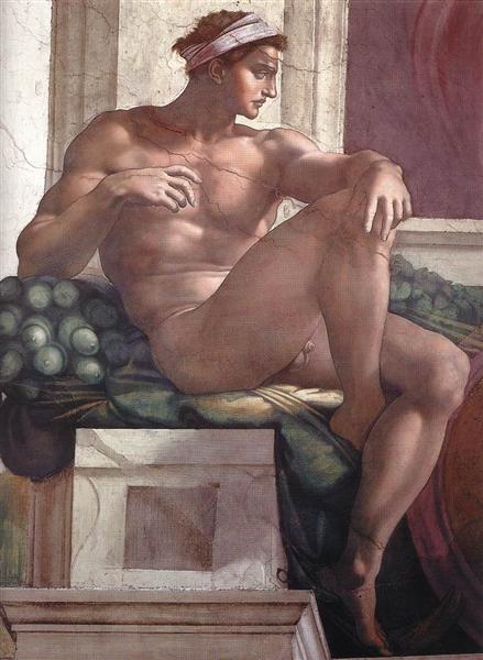 Ignudo, c.1509 - Michelangelo