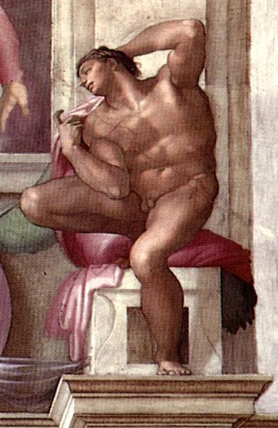 Ignudo, c.1509 - Michelangelo